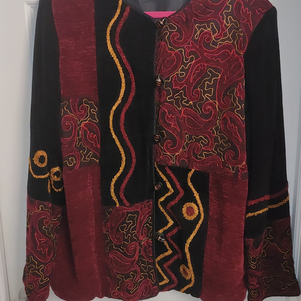 Indigo Moon Multicolor Embroidered Jacket